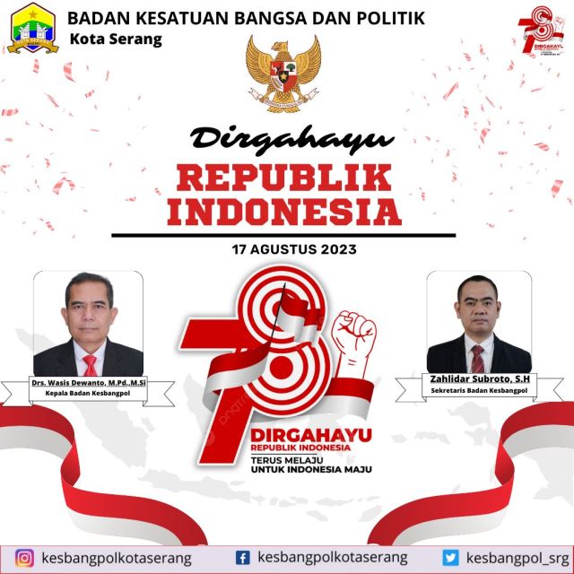 DIRGAHAYU REPUBLIK INDONESIA YANG KE-78 TERUS MELAJU UNTUK INDONESIA MAJU