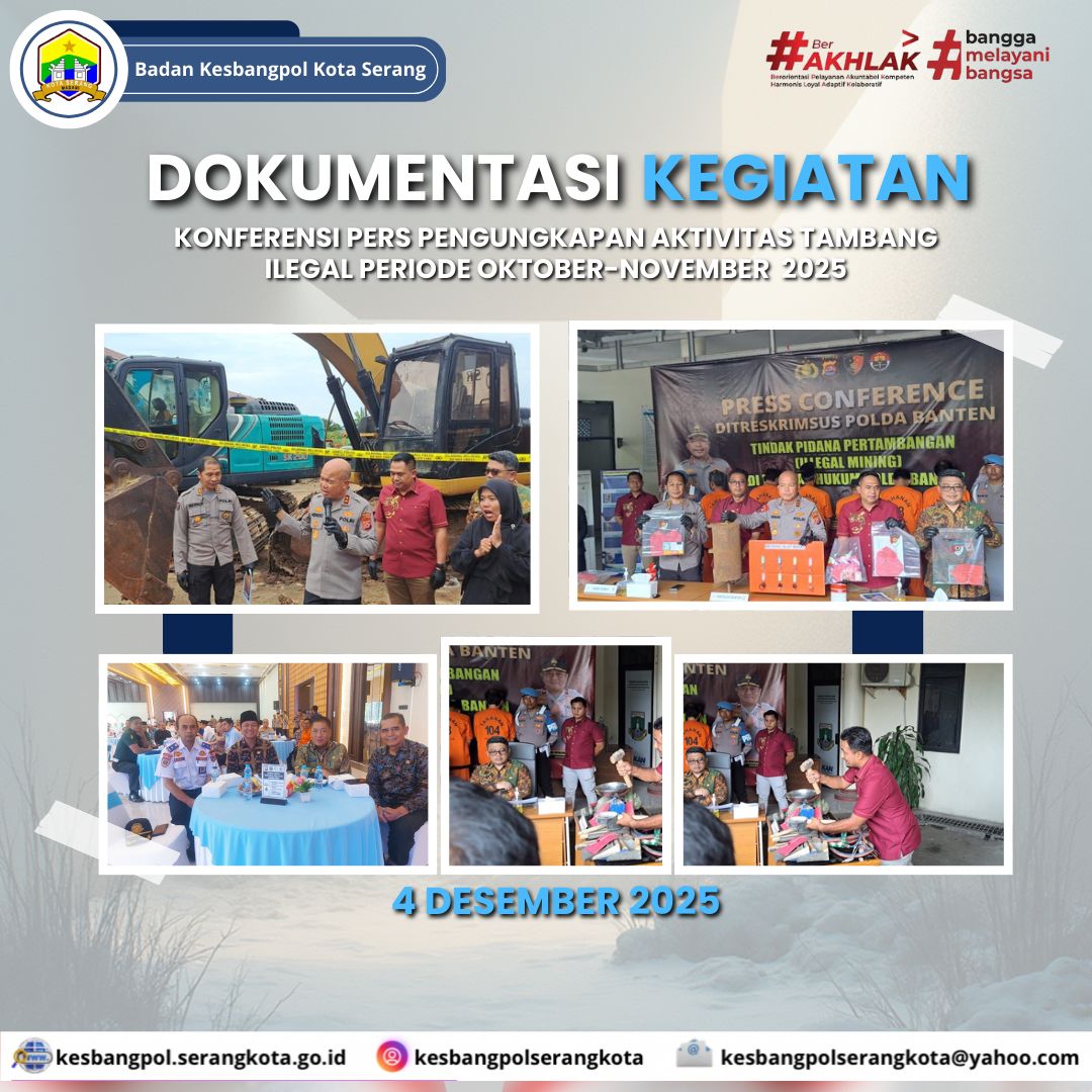 POLDA BANTEN BONGKAR 10 TITIK TAMBANG ILEGAL DI PROVINSI BANTEN, MERUGIKAN NEGARA RP 18,35 MILIAR