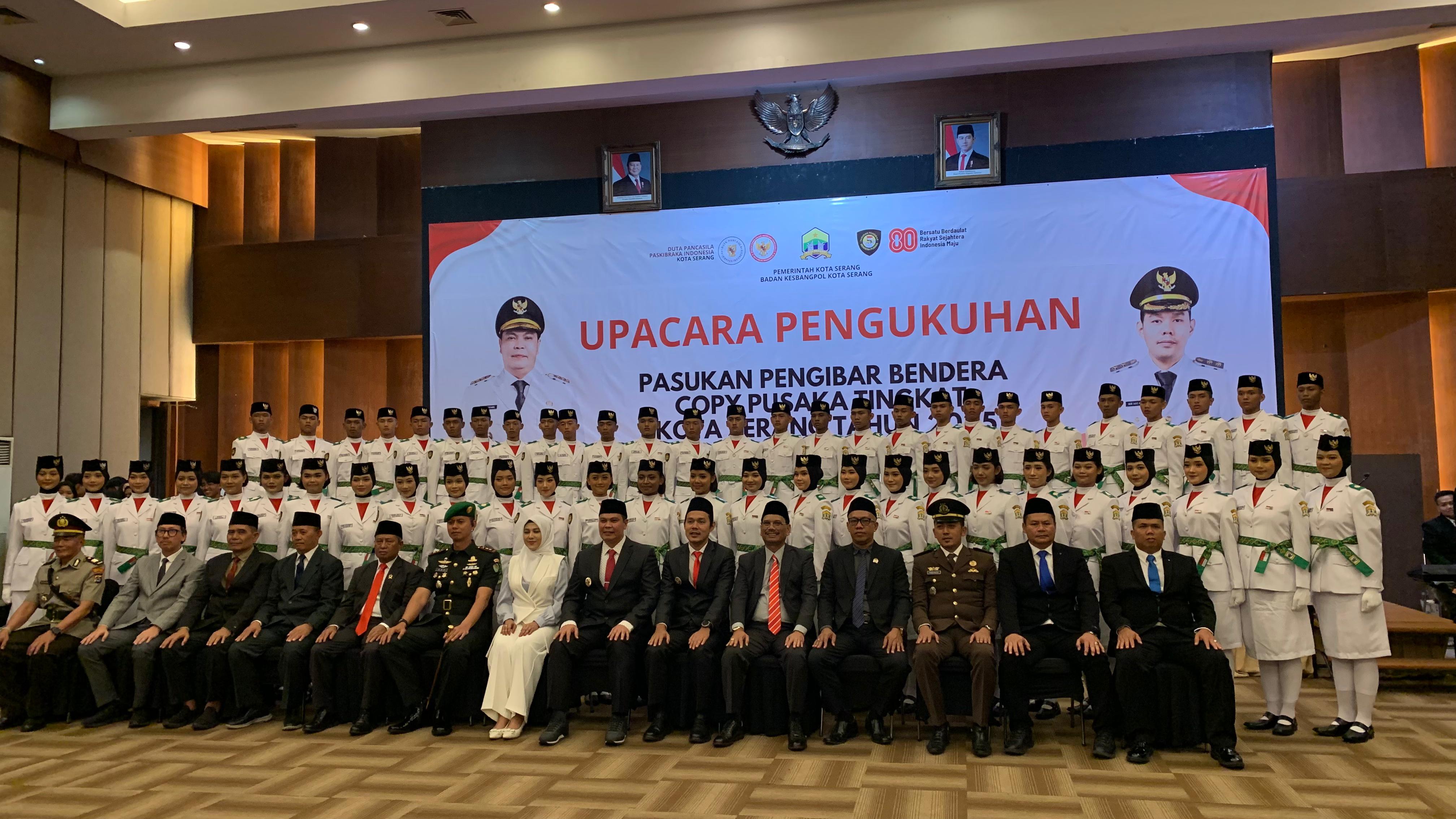 Pengukuhan Paskibraka Kota Serang Tahun 2025 Berlangsung Khidmat di Hotel Horison