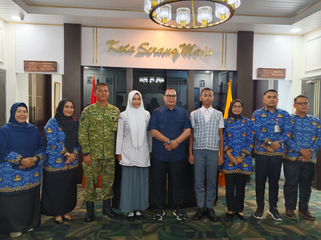 Audiensi Calon Paskibraka Perwakilan Kota Serang ke Tingkat Nasional dengan bapak walikota H. Budi Rustandi, SE